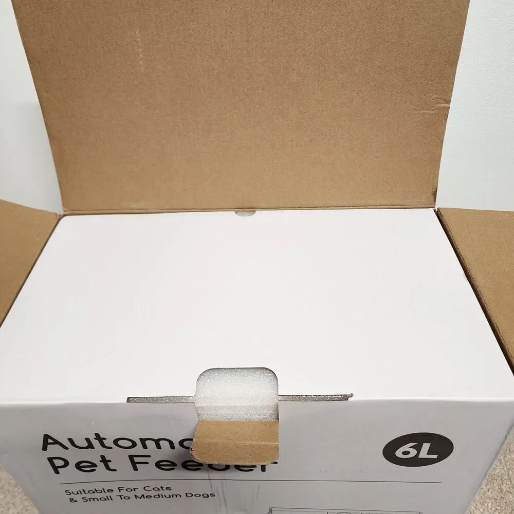 QLife 3L Automatic Pet Feeder Cats Small to Medium Dogs White Programmable